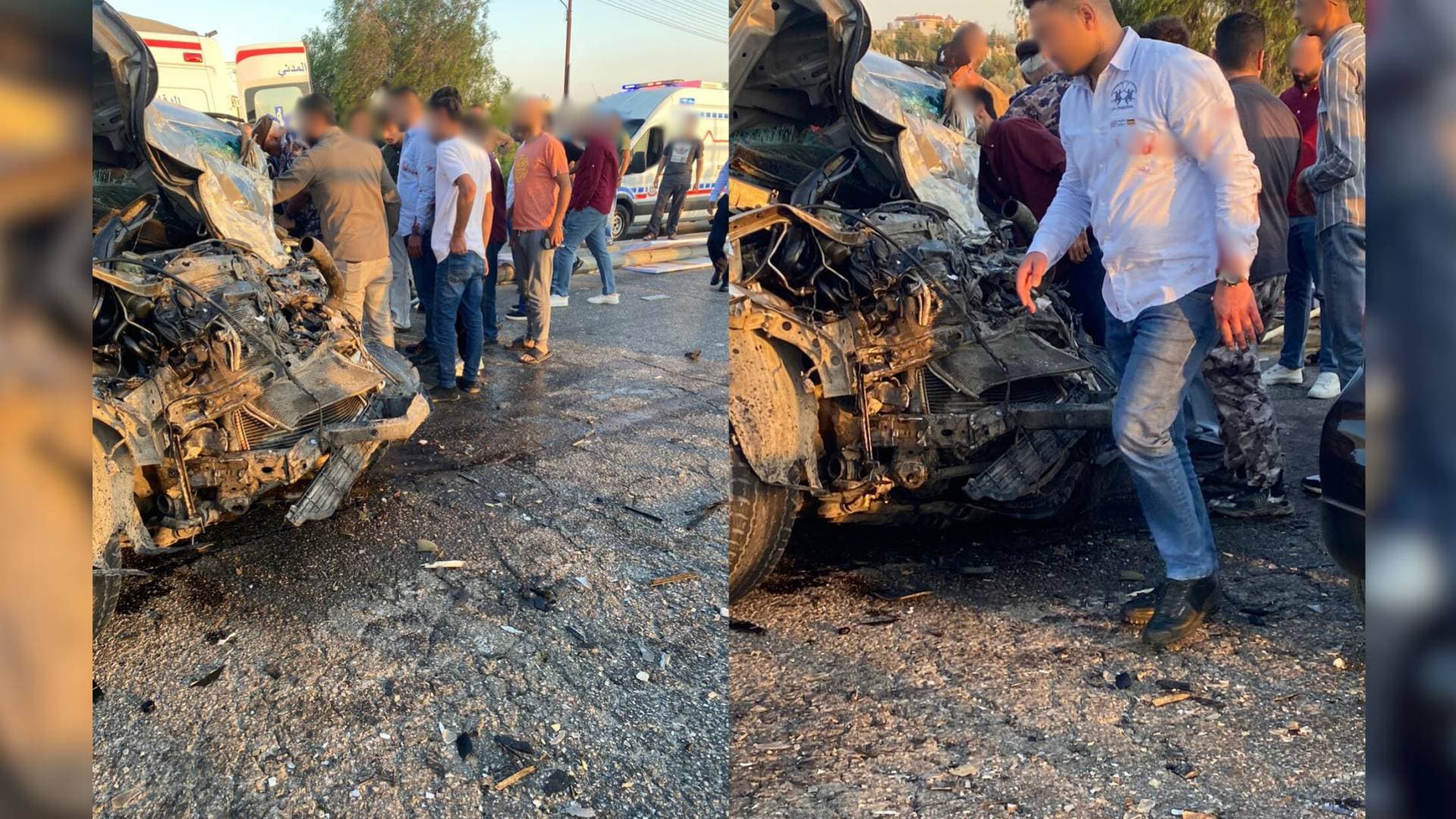 مراسل "رؤيا": إصابتان بحادث تصادم في مأدبا - فيديو وصور