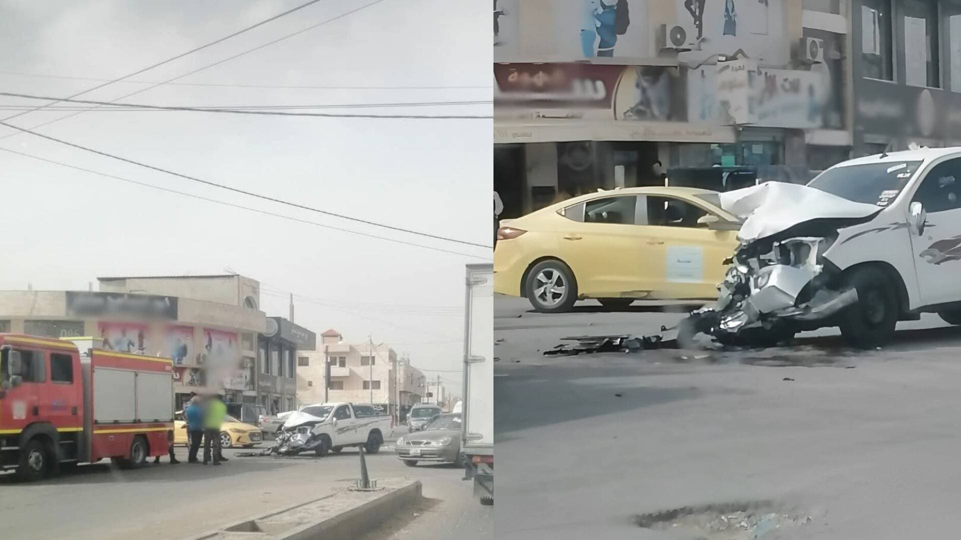 مراسل "رؤيا": إصابة شخصين بحادث تصادم في مادبا