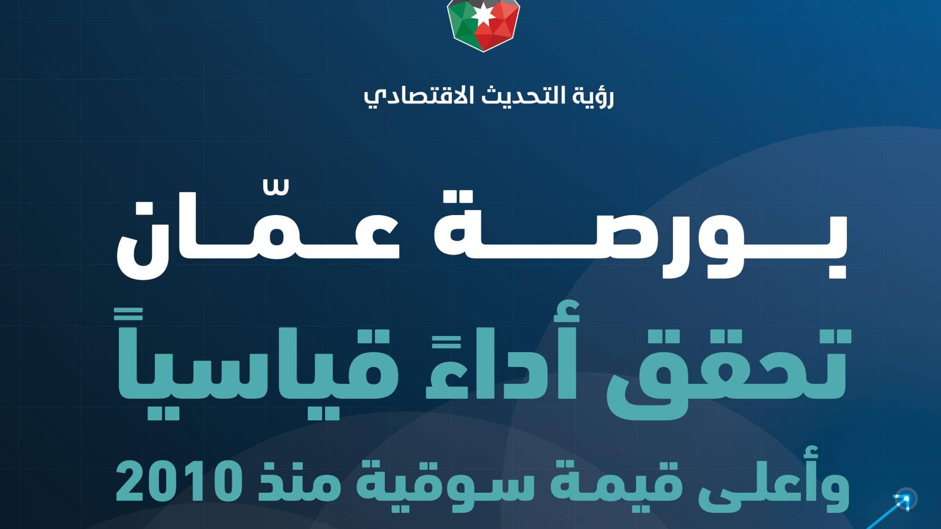 بورصة عمان تحقق رقما قياسيا جديدا بأعلى قيمة سوقية منذ 15 عاما