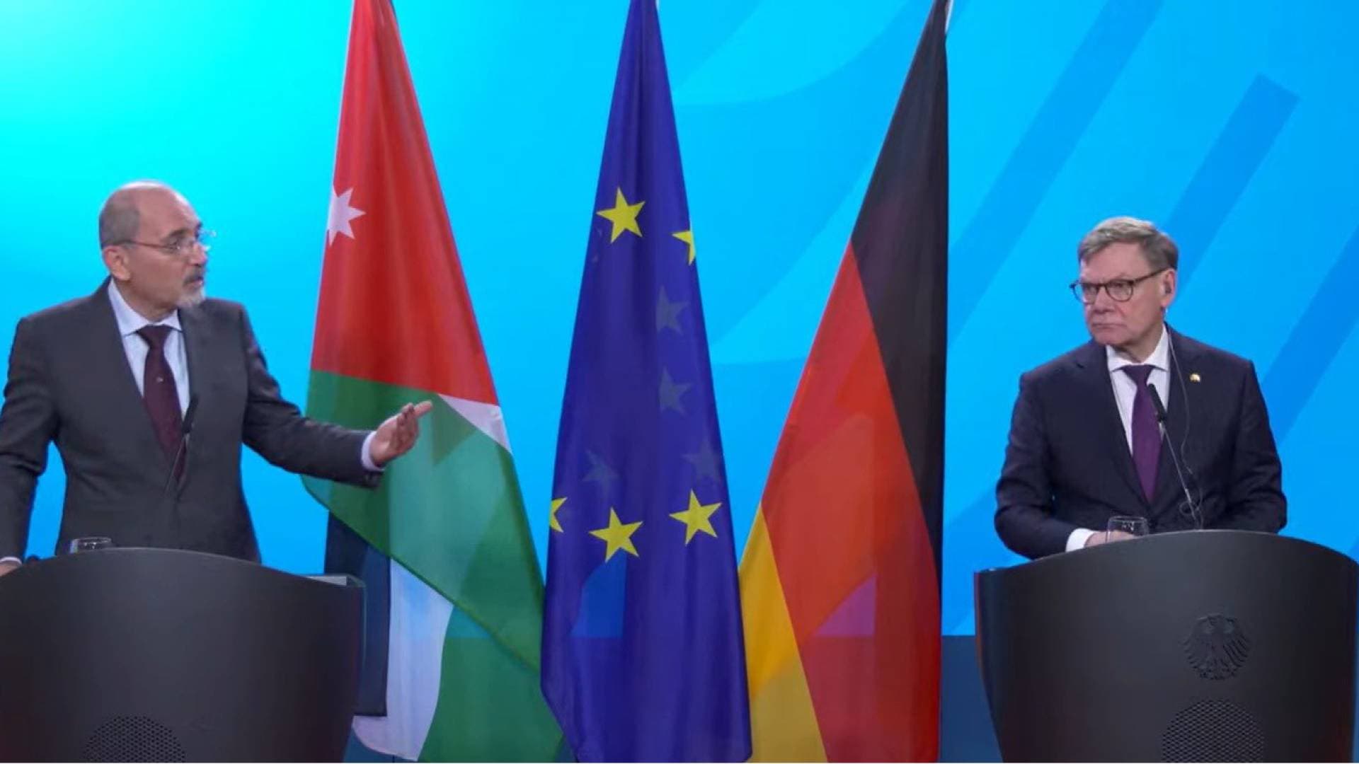الصفدي من برلين: نلتقي مع ألمانيا في رؤية "سوريا الجديدة".. وأولويتنا تنفيذ المرحلة الثانية لهدنة غزة