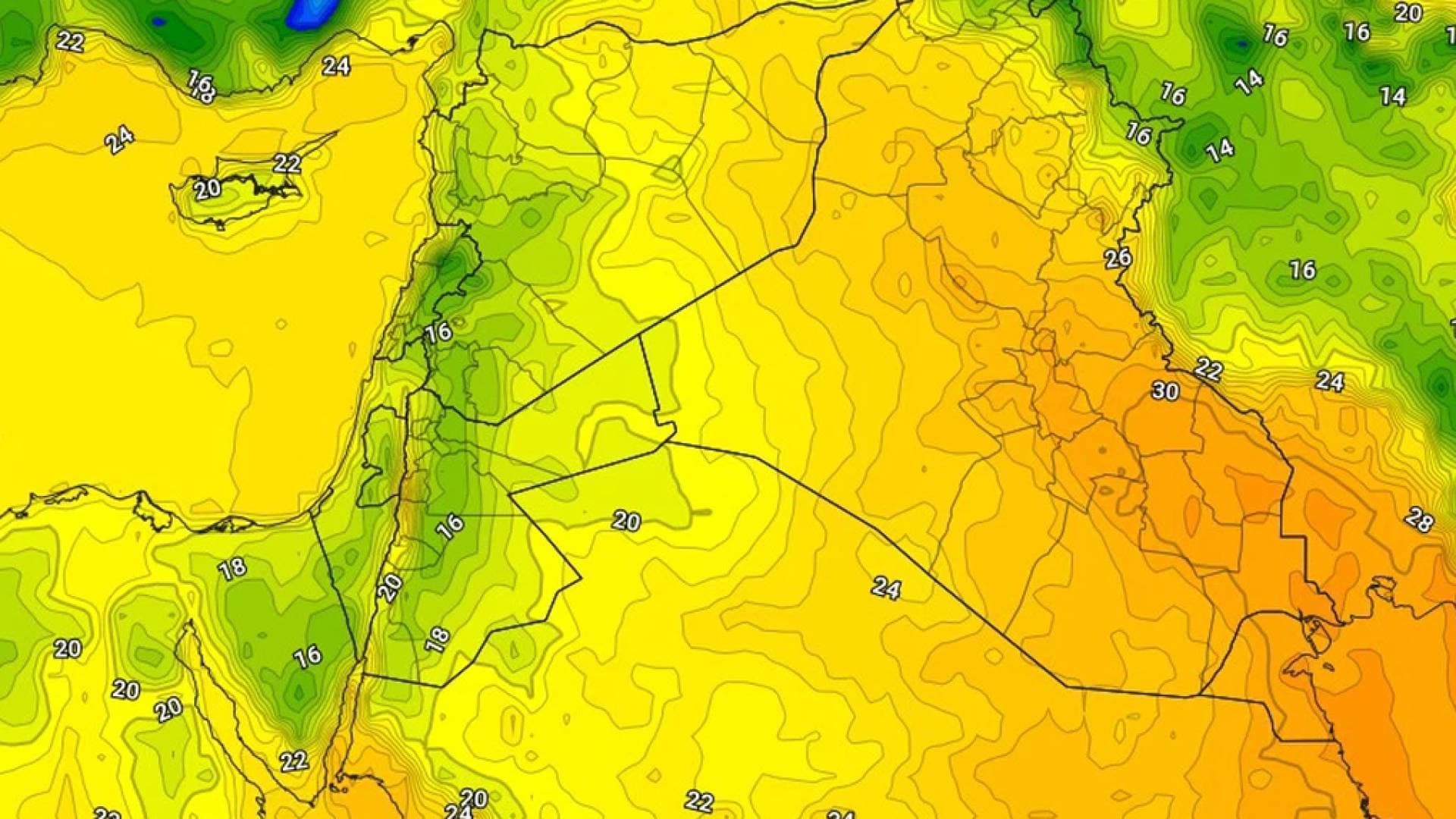 طقس العرب: أجواء صيفية معتدلة وحرارة أقل من معدلاتها في الأردن الأحد