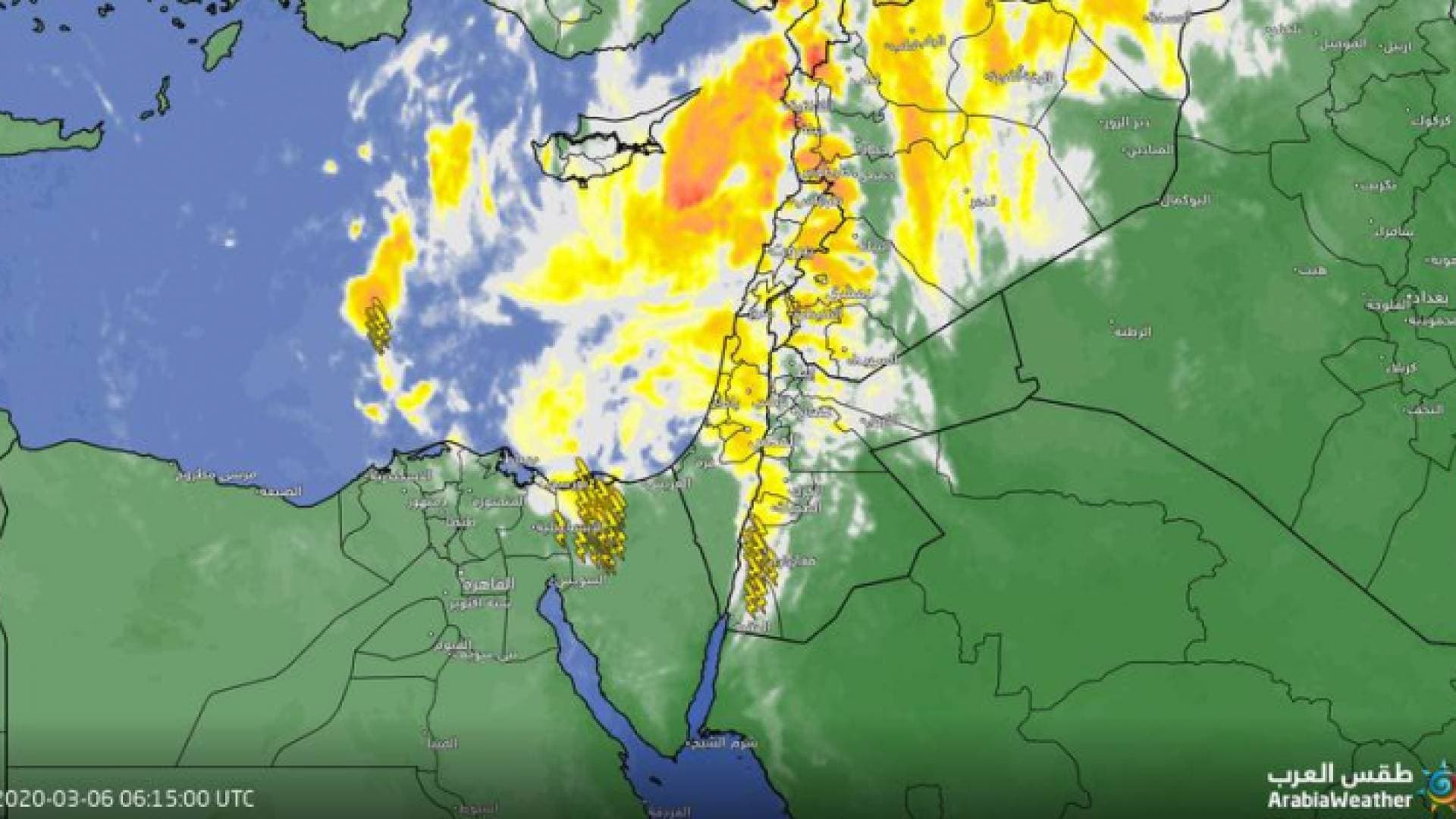 بداية تأثر الأردن بحالة من عدم الاستقرار الجوي