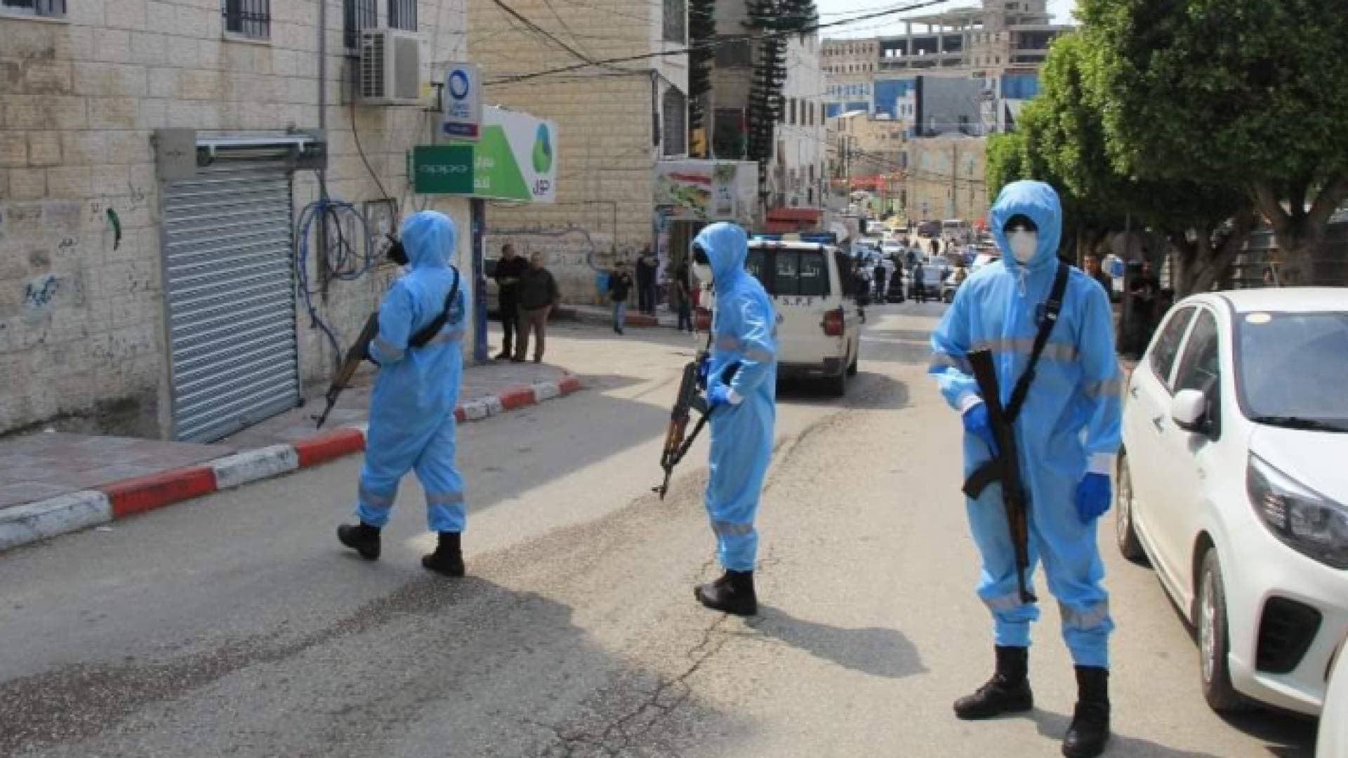 فلسطين .. حماية أمنية بمكان حجر مصاب بفيروس كورونا "صور"