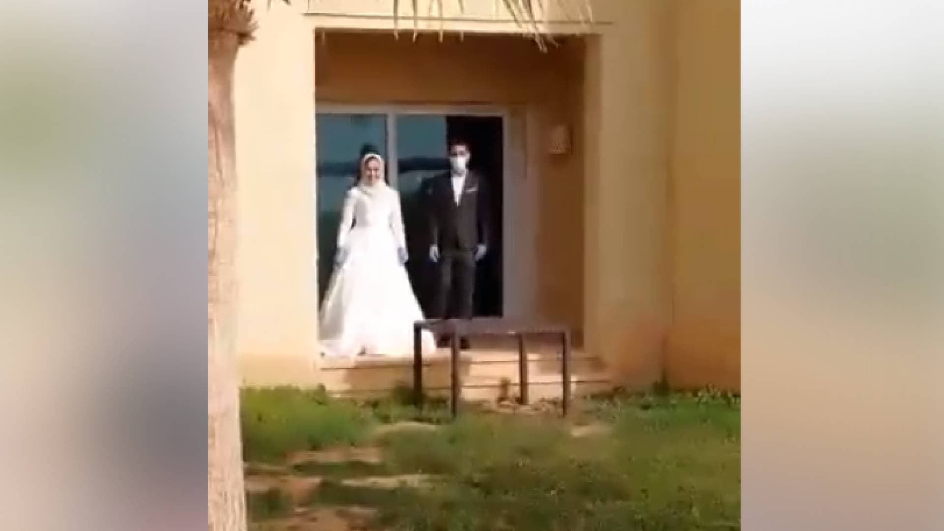 حفل زفاف داخل الحجر الصحي في أحد فنادق البحر الميت في زمن كورونا