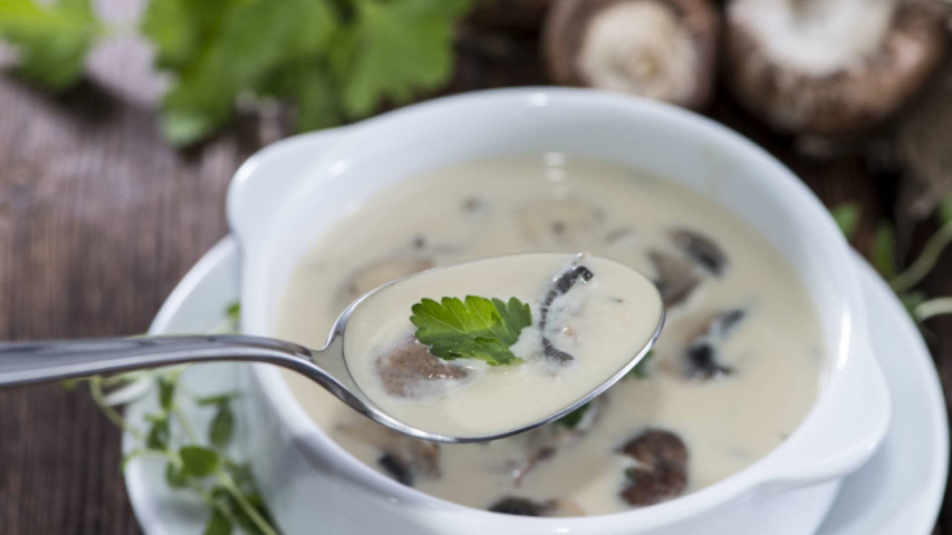 من أشهى أنواع الشوربات.. تعلم طريقة تحضير شوربة الفطر اللذيذة