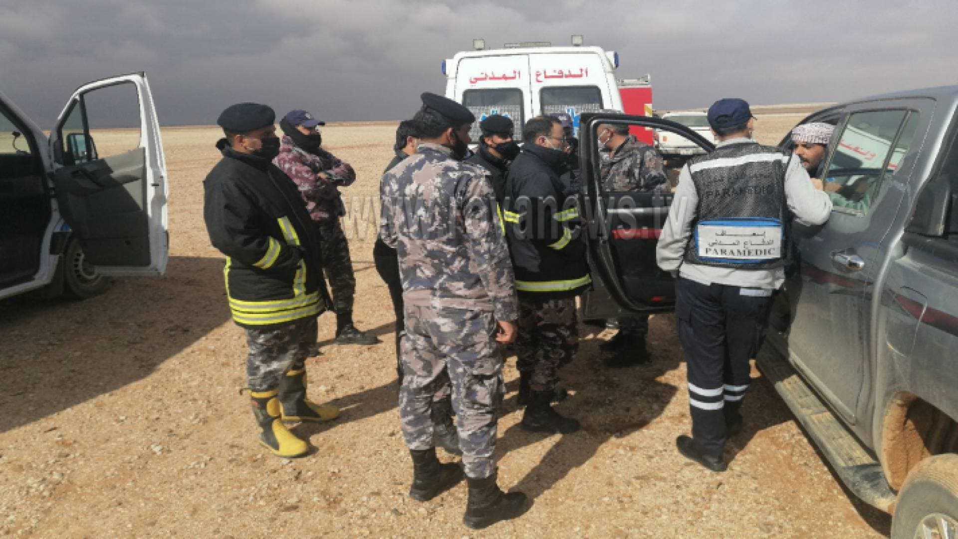 عمليات بحث عن شخص مفقود جرفته سيول الرويشد في المفرق