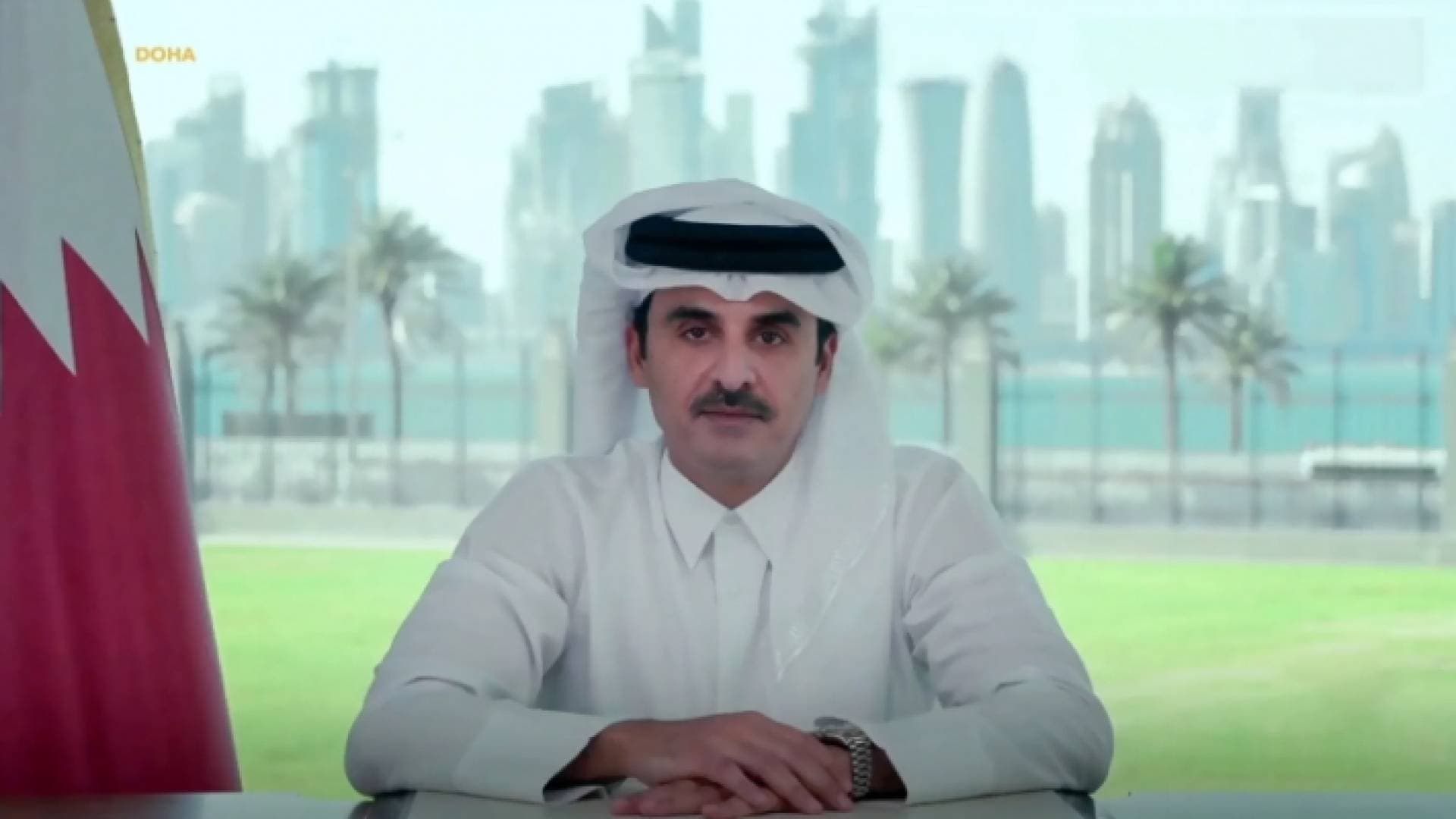 أمير قطر: العالم لم ينتقل إلى مرحلة ما بعد كورونا لكن الاقتصاد ينمو