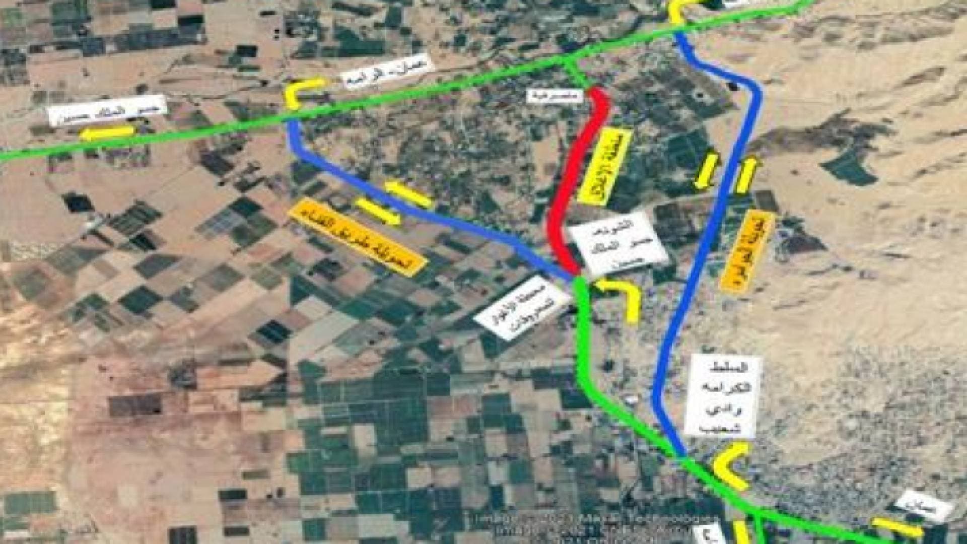 تحويلات مرورية على طريق الشونة الجنوبية - الكفرين "تفاصيل"