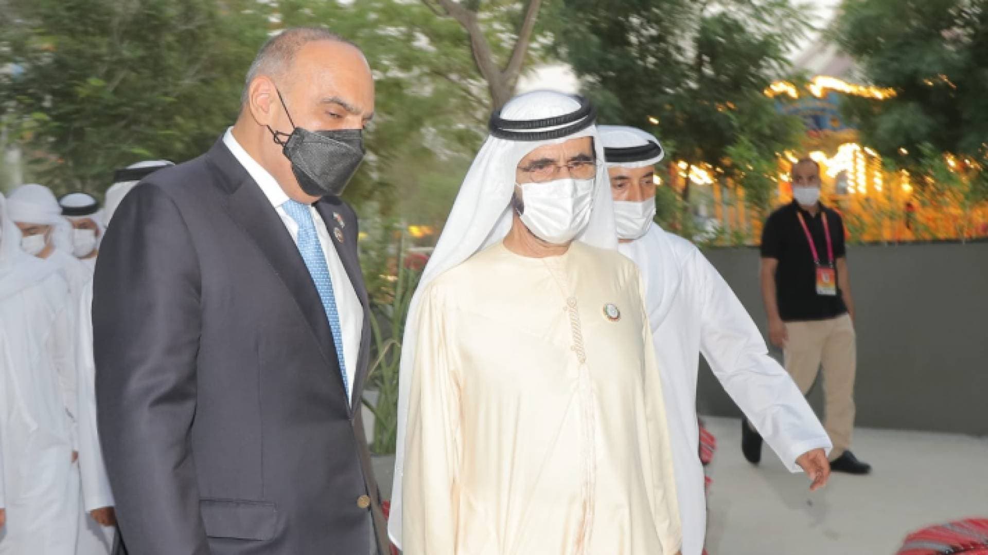 الشيخ محمد بن راشد يزور الجناح الأردني في معرض إكسبو ٢٠٢٠ دبي