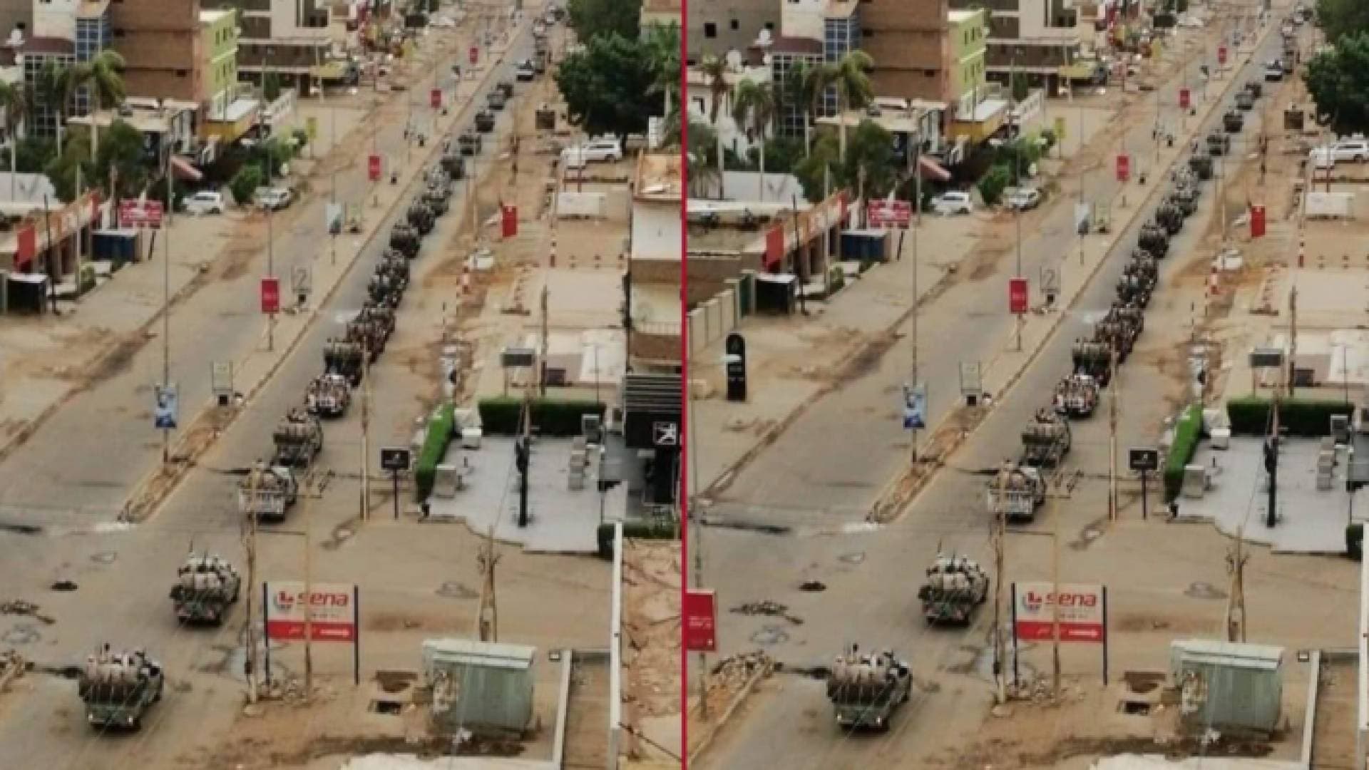 ما حقيقة صورة قوافل عسكرية تجوب شوارع الخرطوم؟