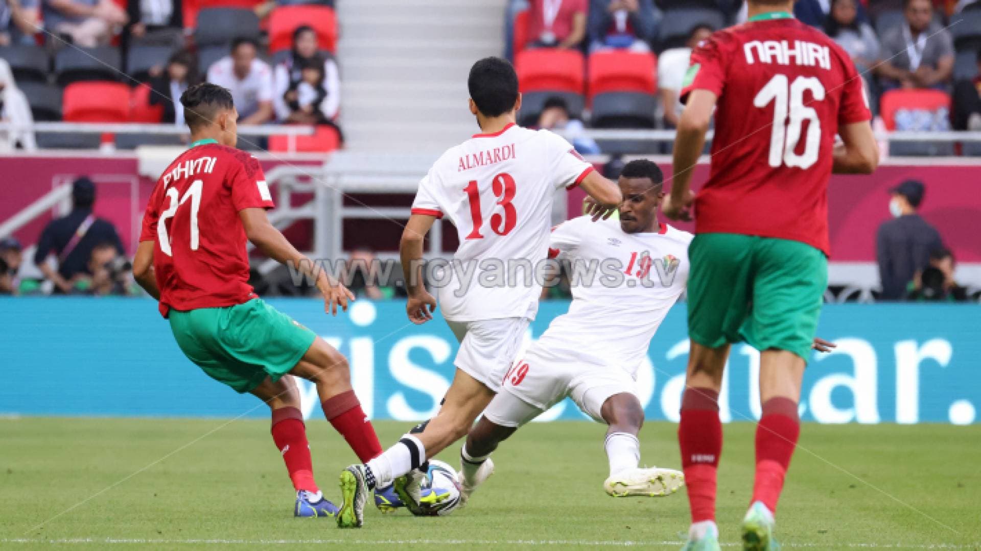 النشامى يخسر برباعية نظيفة أمام المغرب