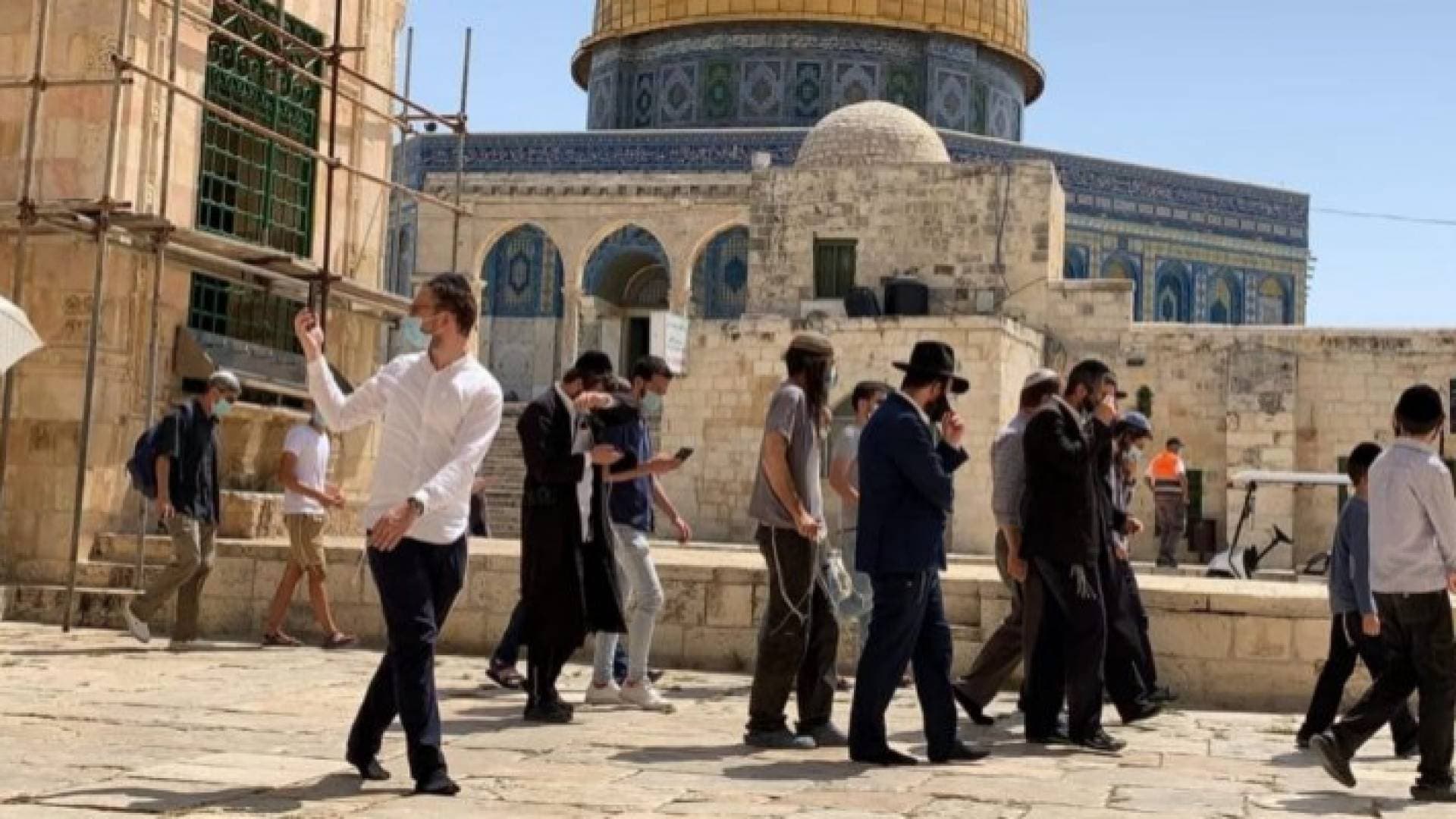 بحراسة شرطة الاحتلال.. مستوطنون متطرفون يقتحمون الاقصى