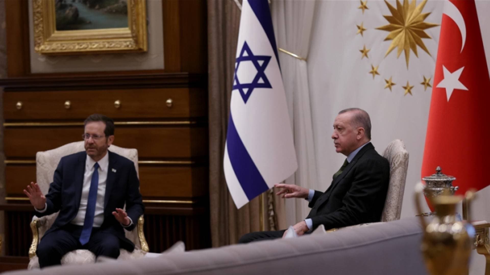 رئيس كيان الاحتلال الإسرائيلي يشكر أردوغان على حفاوة الاستقبال