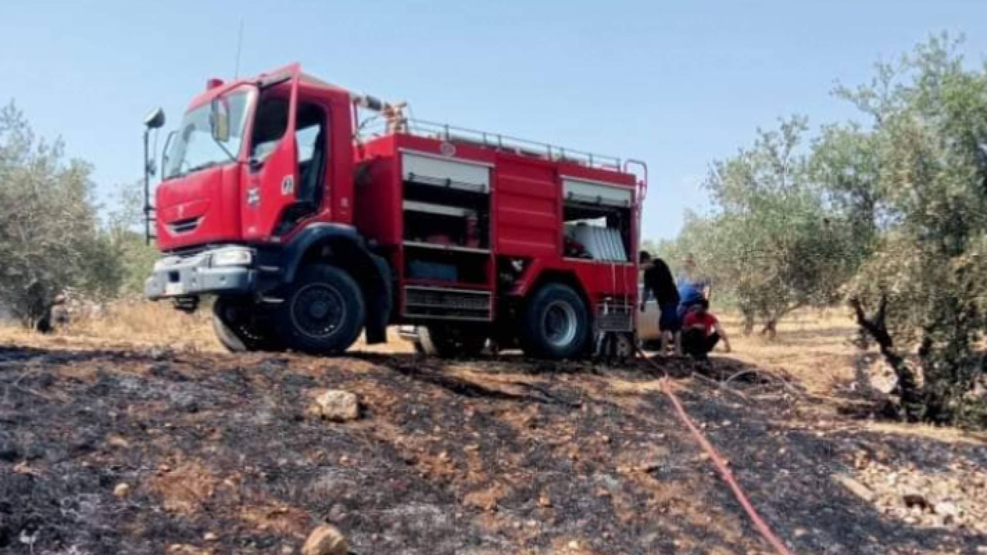 إخماد حريق أتى على ١٠٠ دونم في إربد