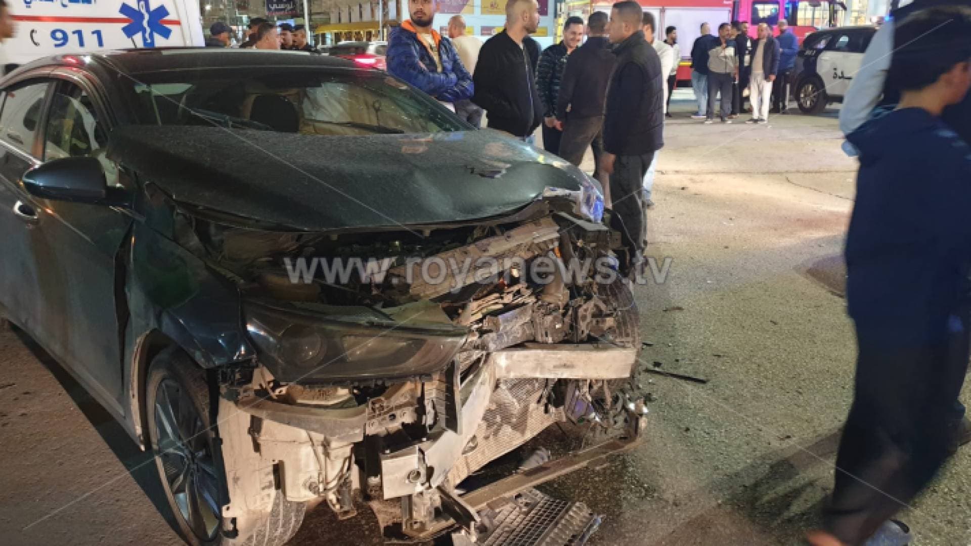 ٣ إصابات بحادث تصادم في إربد