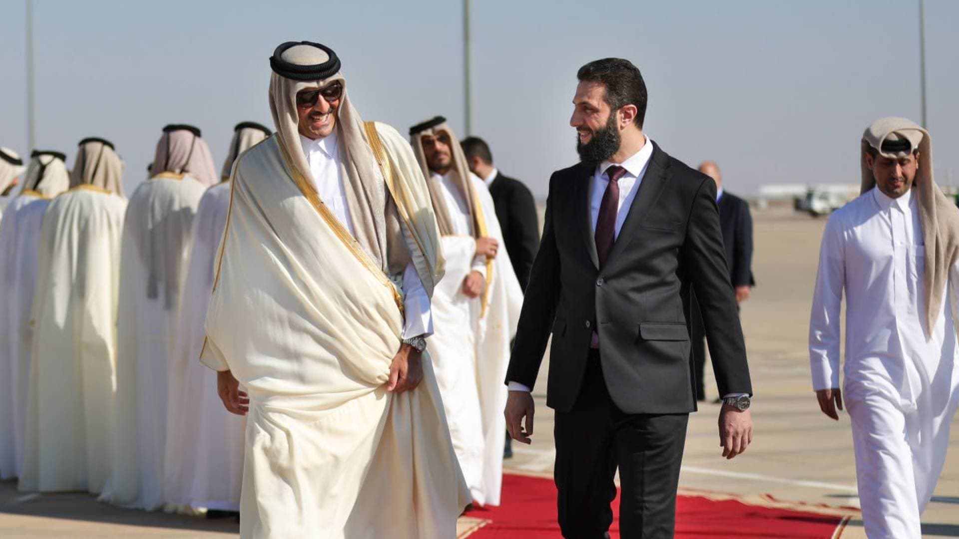 أمير قطر: لقاؤنا الأول مع الرئيس السوري اتسم بروح إيجابية وتفاؤل بمستقبل مشرق لسوريا