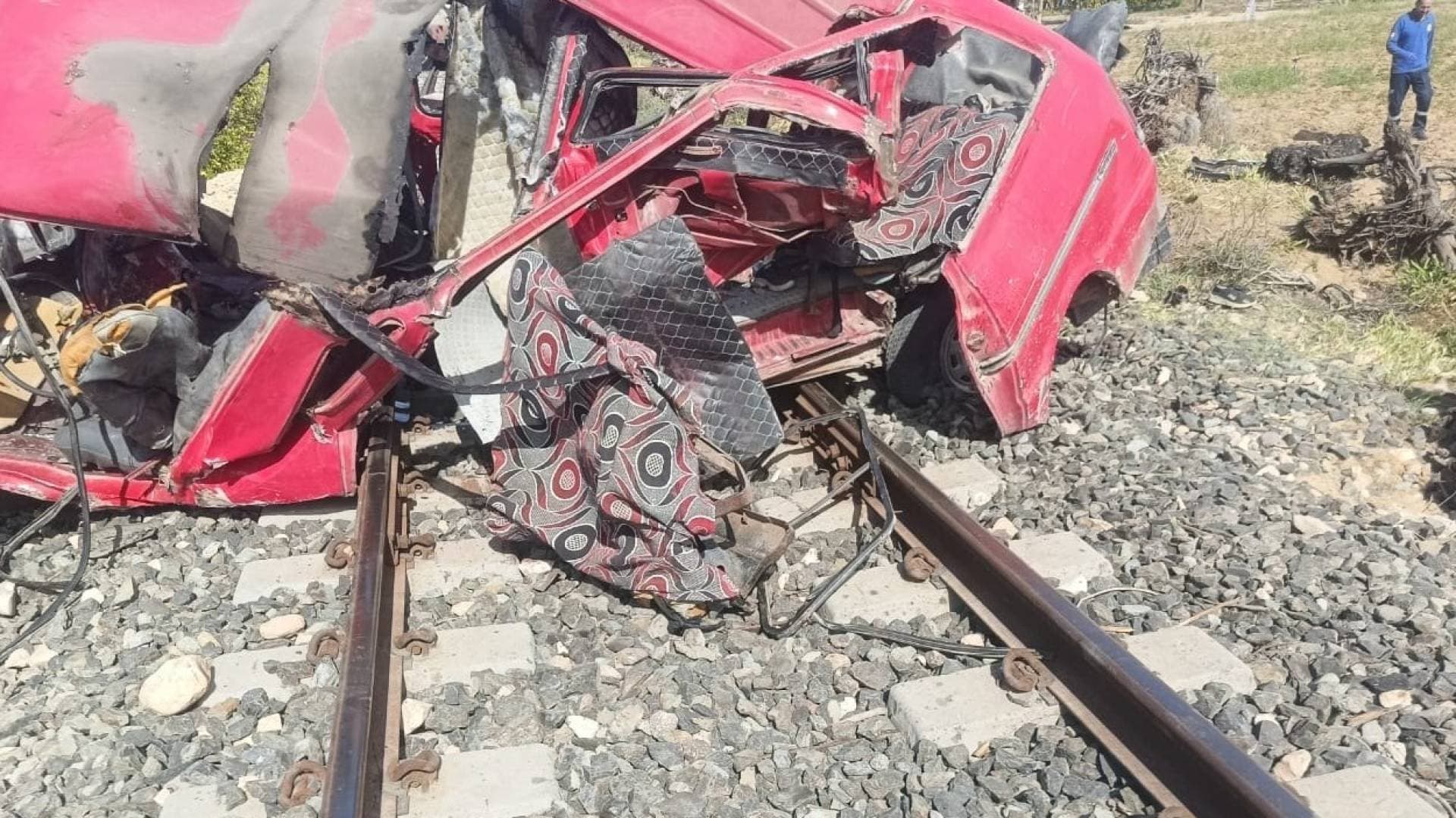 الصحة المصرية: مصرع 8 أشخاص في حادث تصادم قطار بحافلة