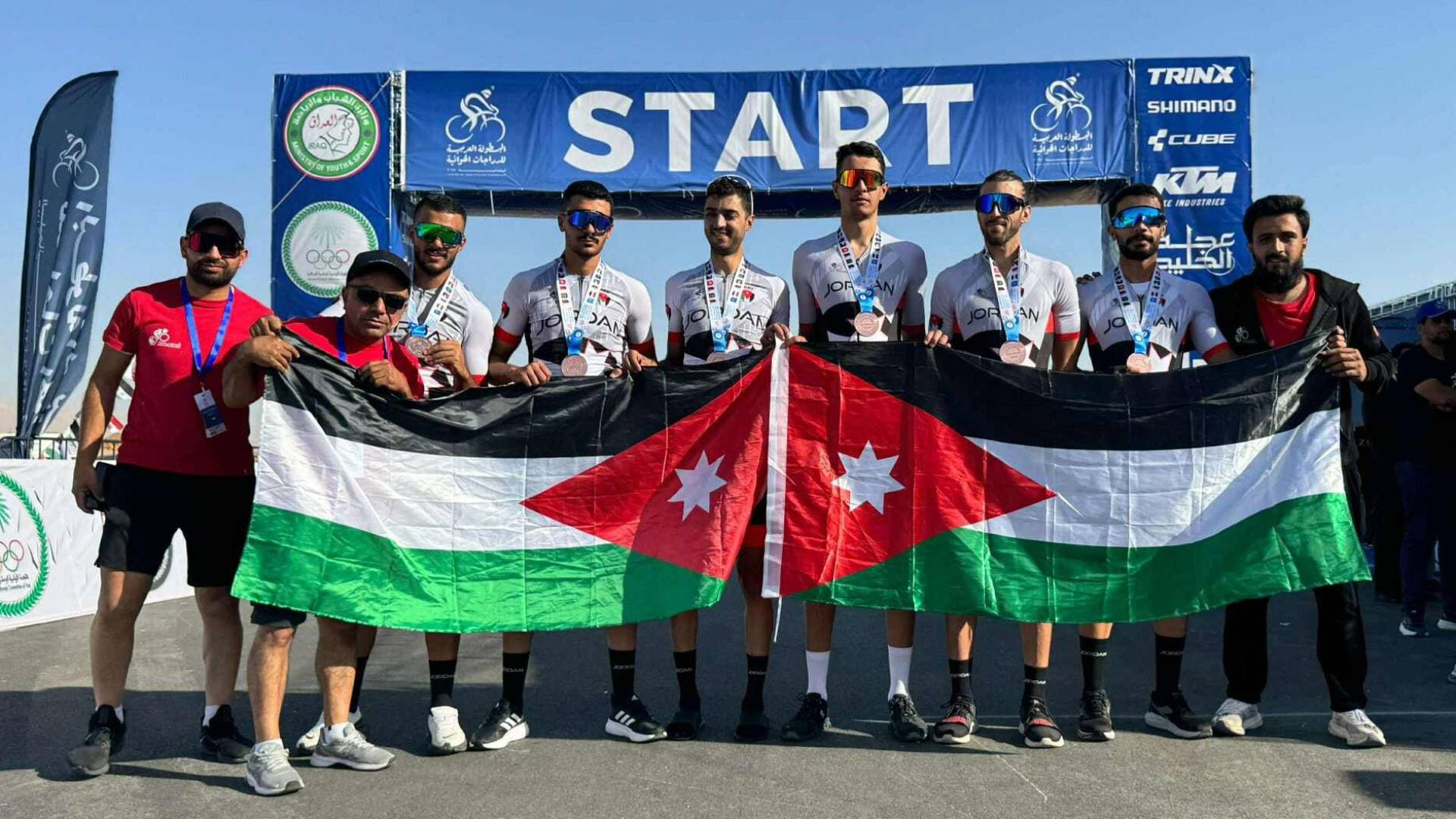 المنتخب الأردني للدراجات يتوج بـ ٧ ميداليات في البطولة العربية