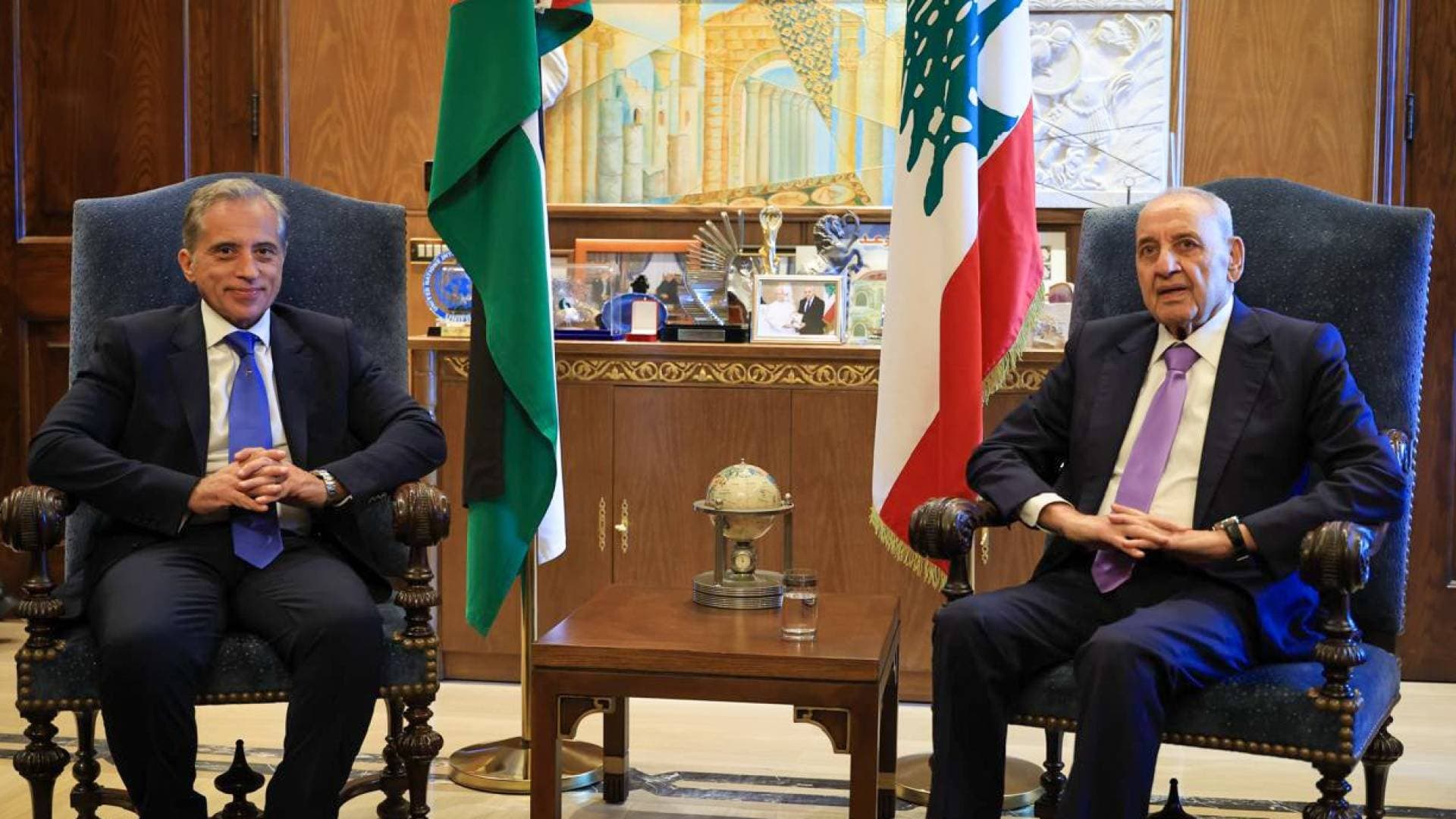 "حسان" يلتقي "بري" في بيروت.. وتأكيد على دعم استقرار لبنان