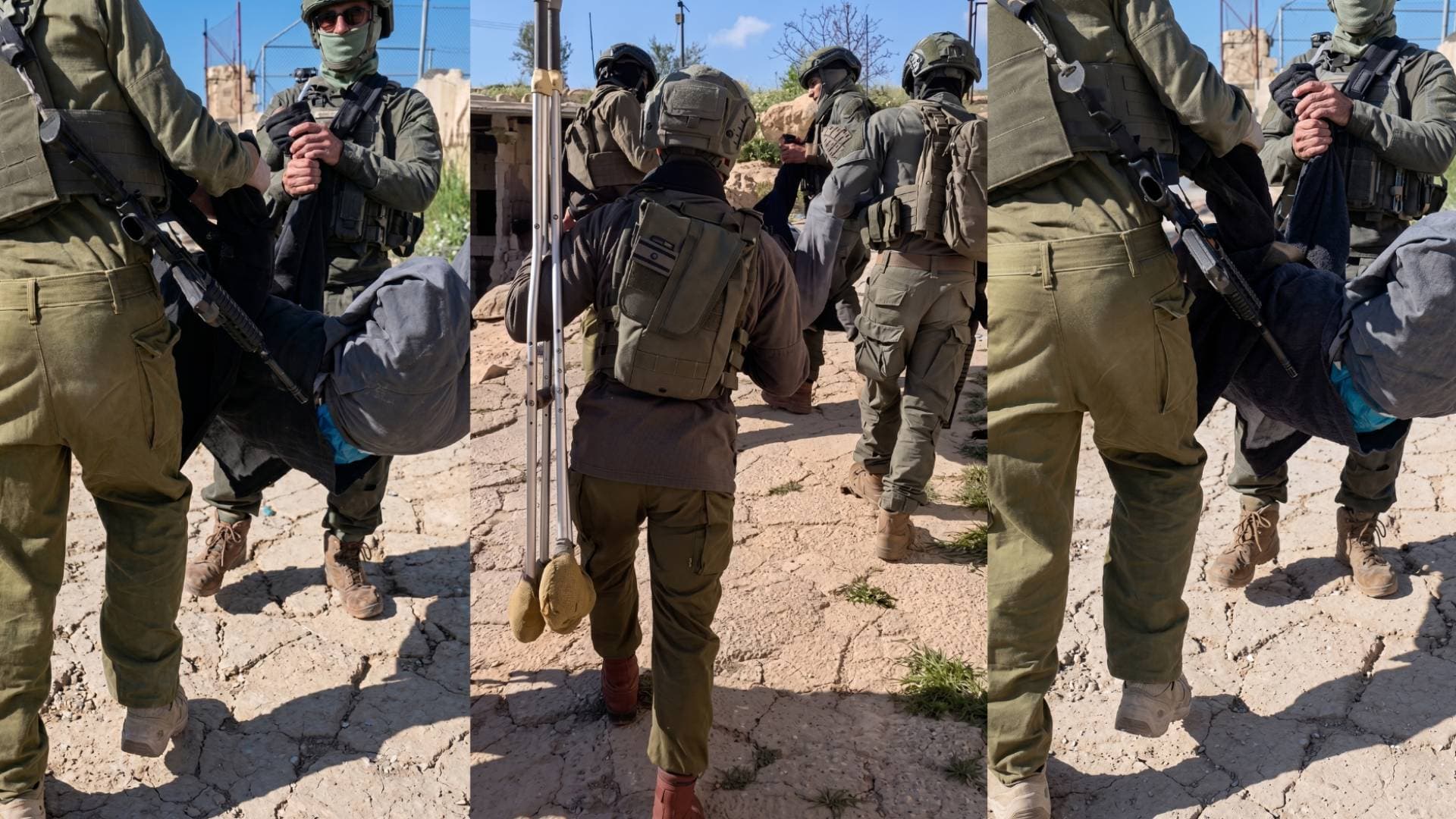 جنود الاحتلال يسحبون مسنا فلسطينيا مبتور الأطراف من منزله بمسافر يطا-فيديو