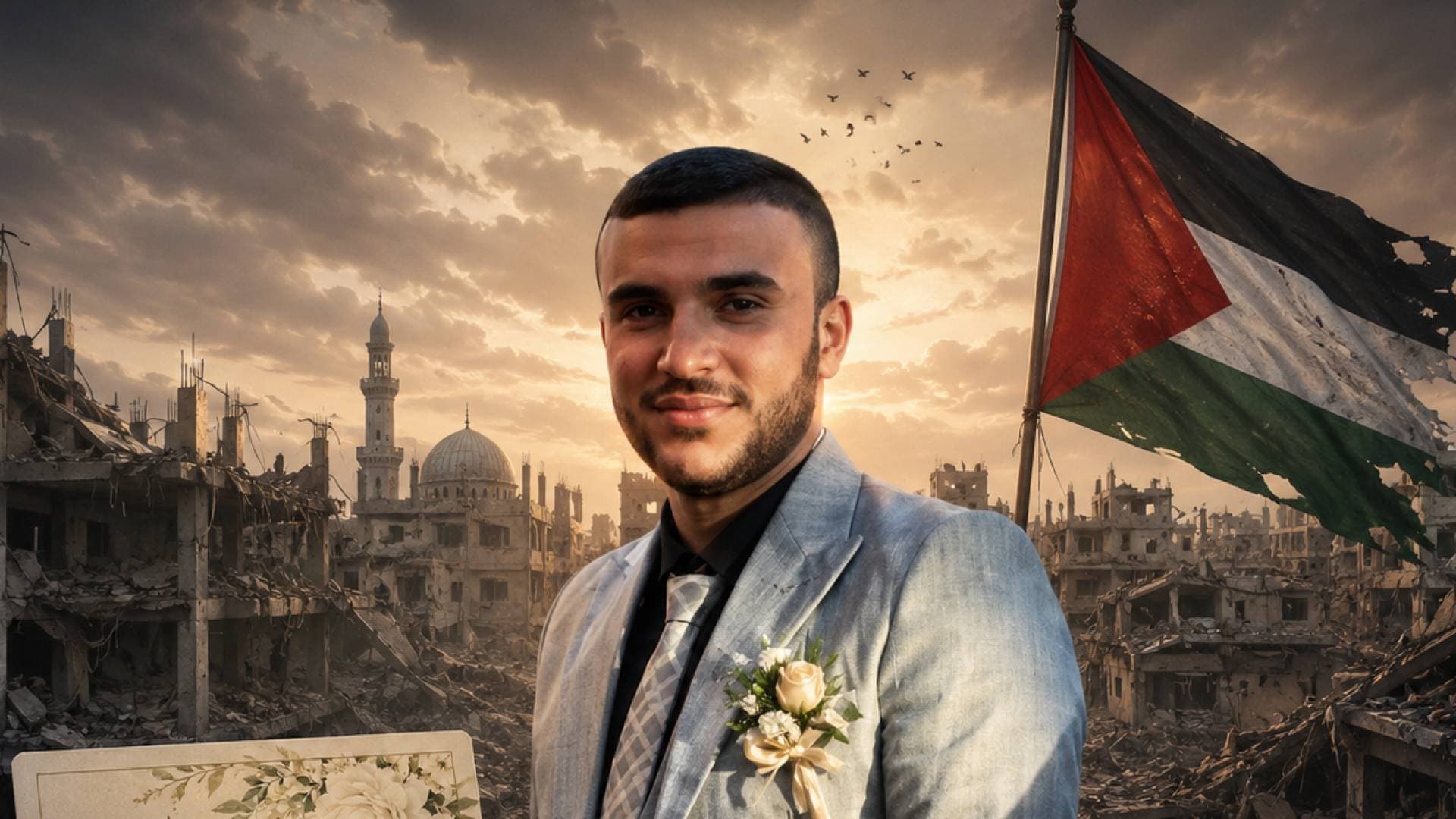 في يوم زفافه لم يكتمل الفرح.. صاروخ للاحتلال يغتال مهند فروانة ويحول دعوة زفافه إلى مجلس عزاء بخانيونس