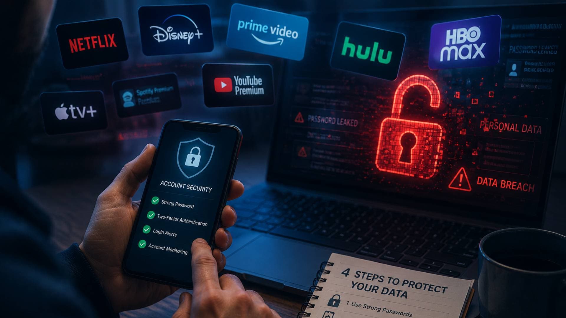 اشتراكاتك الرقمية الكثيرة فخ يهدد بياناتك.. كيف تحمي بياناتك في 4 خطوات