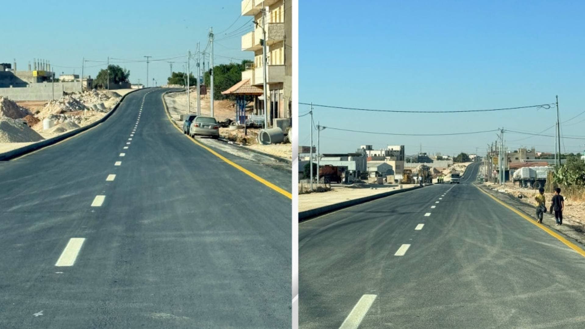 افتتاح المسرب الأيسر من الطريق الملوكي في مادبا لتخفيف التحويلات المرورية