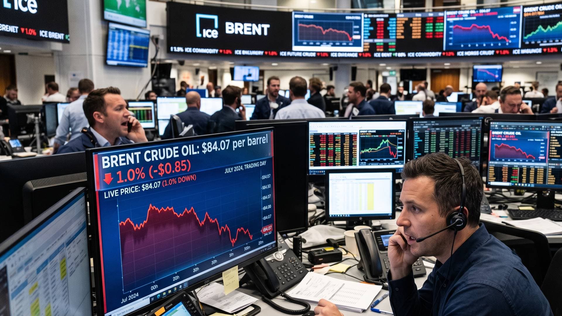 خام برنت يتراجع بنسبة 1% ويستقر عند مستويات 84 دولارا للبرميل